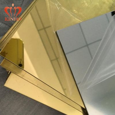 KINHO 1mm 1.5mm rose gold mirror acrylic sheet high gloss acrylic sheet gold 3mm 2mm 1220*2440
